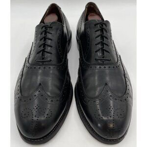 Allen Edmonds Chester Men Size 9.5 D Black Leather Wing Tip Oxford Dress Shoes